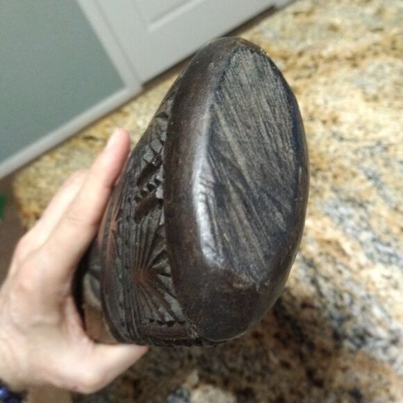 Large Tiki Statue Hand Carved Solid Wood Hawaiian Polynesian 11.5” MCM - Picture 10 of 10